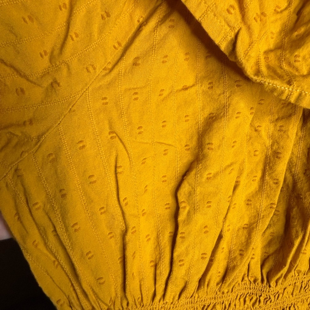 Universal Thread Collared Mustard 100% Cotton Dre… - image 4